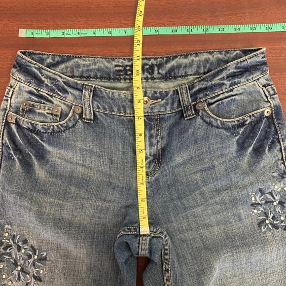 Esprit Jeans With Embroidered Flowers 100% Cotton - Picture 2 of 8